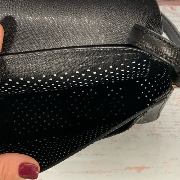Michael Kors Black perforated crossbody bag NWOT - Picture 6 of 8